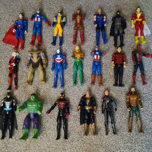 Set of TWENTY 11 inch Marvel & DC Action Figures!